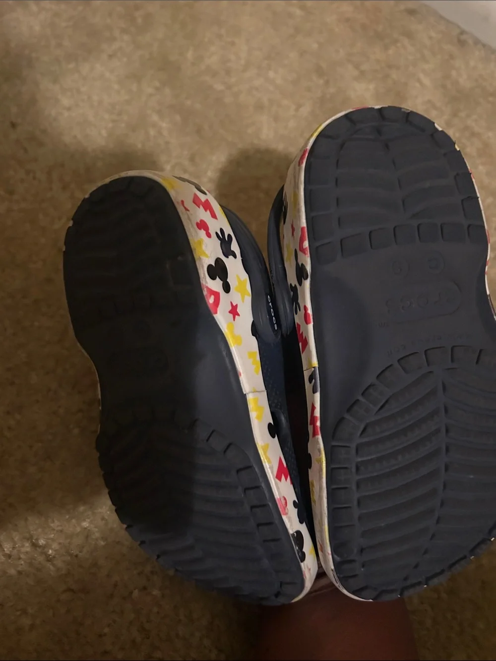 CROCS Navy Mickey Mouse Kids Clog Sandals with Jibbitz